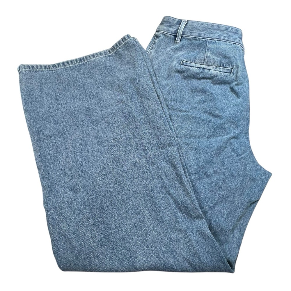 Kobi Halperin Womens 16 Effie Wide Leg Medium Wash High Rise Jeans Slash Pockets - Picture 1 of 9